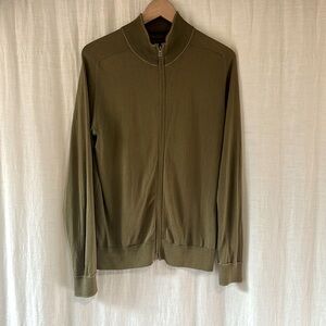 BR Cotton SILK Cashmere Zip Sweater